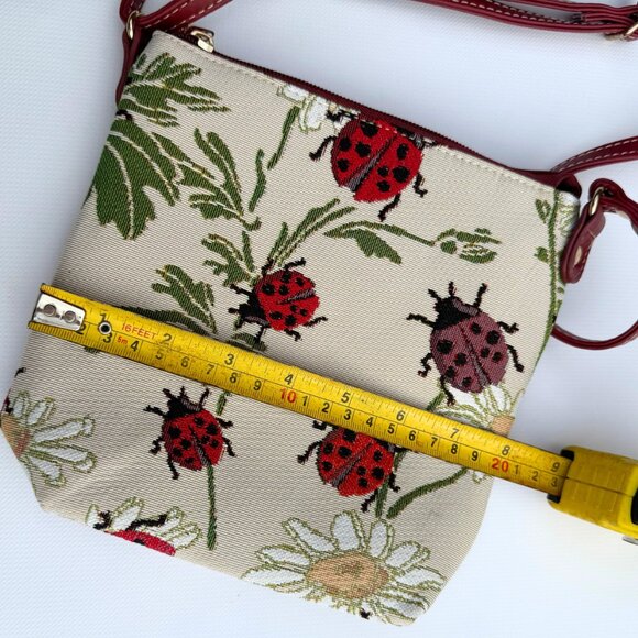 Sainty Ladybug & Flower Tapestry Crossbody Purse – BNWOT – Vintage Style - Picture 10 of 10